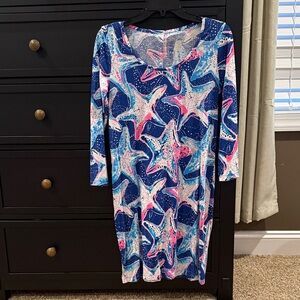 Lilly Pulitzer Vibrant Starfish Long Sleeve Dress